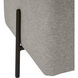Heston 16.5 inch Black / Dorset Platinum Ottoman